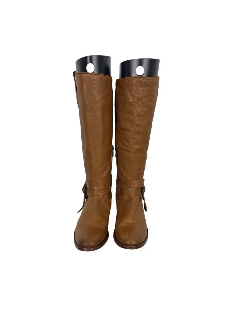 Frye Melissa Knotted Tall Riding Boots Sz 6.5B Leather Camel Brown Retail $400